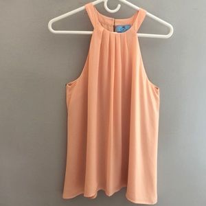 CeCe Coral/Light Pink Halter Top Size Small